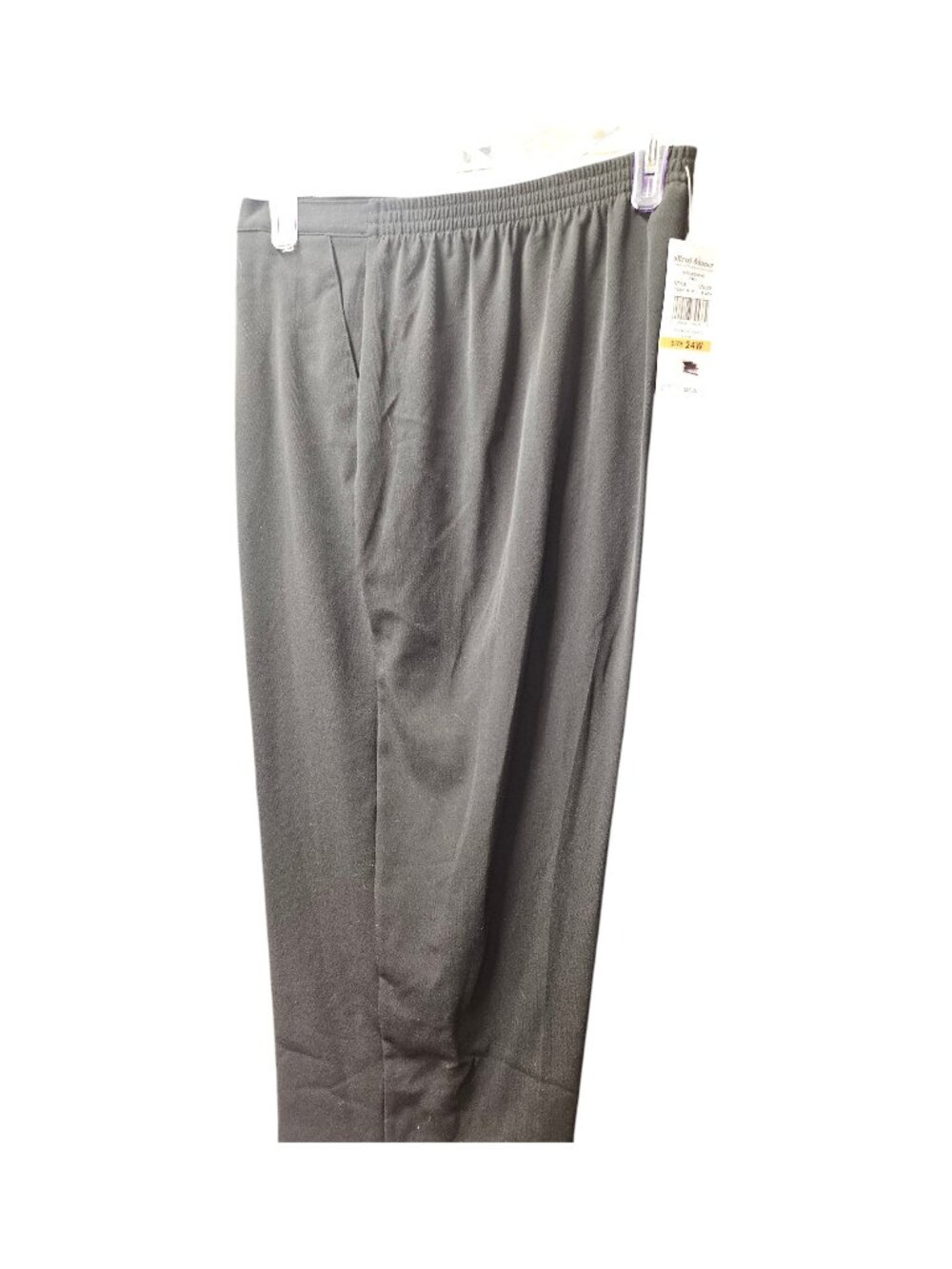 Alfred Dunner Black Pants Size 24W with Elastic Waistband